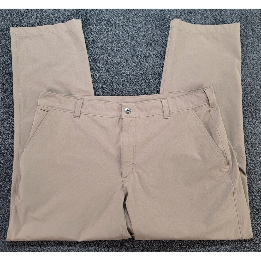 Duluth Overachino Pants 38x30 Mens Stretch Chino Polyester Blend Standard Brown